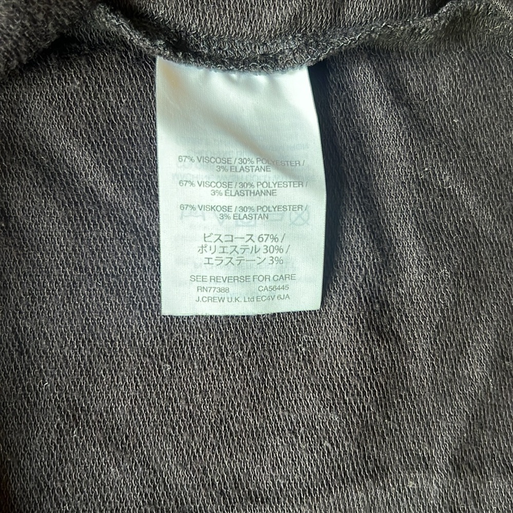 J. Crew Black Tie Front Long Sleeve Tee - Picture 10 of 11